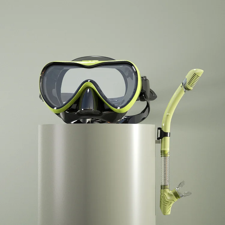 New diving goggles, two treasures of snorkeling, breathing tube set, large frame silicone surface mirror, snorkeling mask