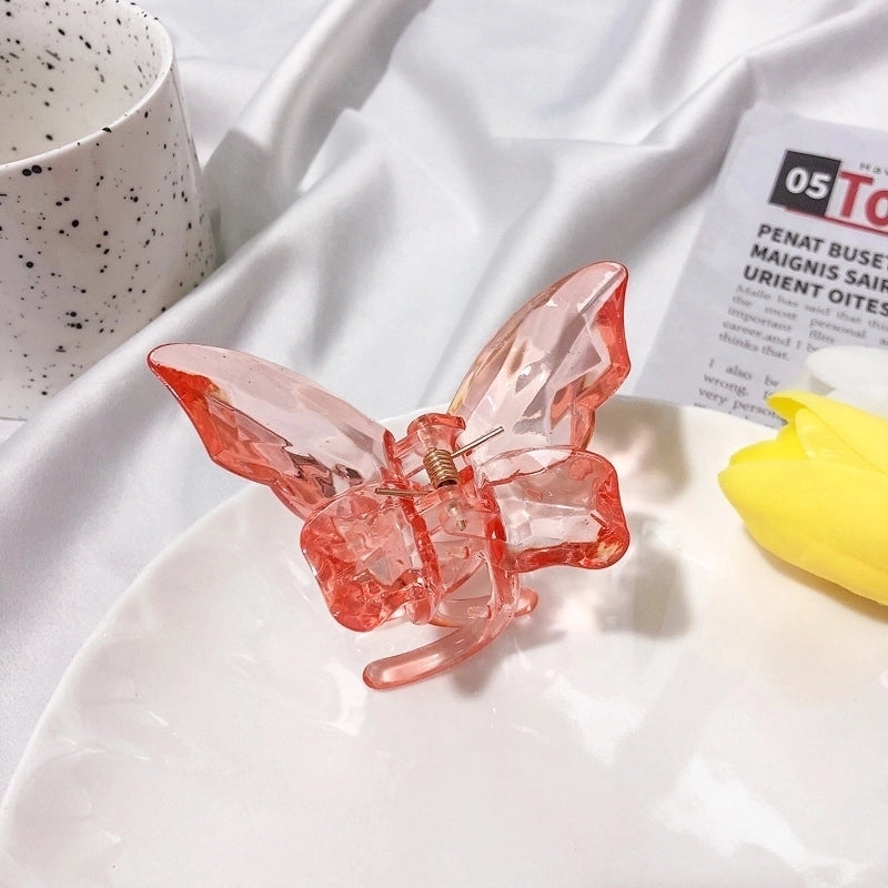 Sweet Butterfly Resin Transparent Hair Clip