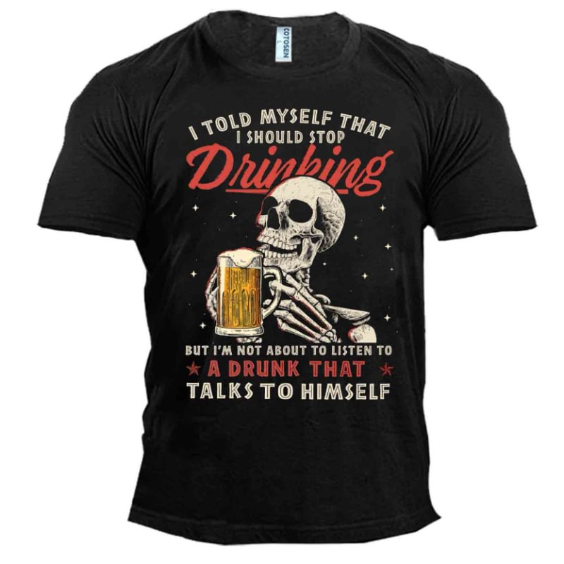 Crew Neck Loose Print Irregular Double Sided Pullover T-shirt