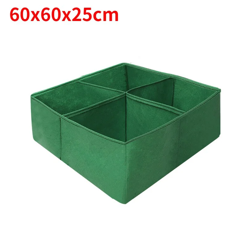 4 Grids Planting Bag Felt Planter Grow Bags Planting Vegetable Seedling Growing Bags Garden Pots Veget Plant Bag Garden Bag