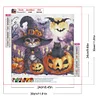 Halloween Chat Et Citrouille-Rond Drill Diamond Painting-30*30CM