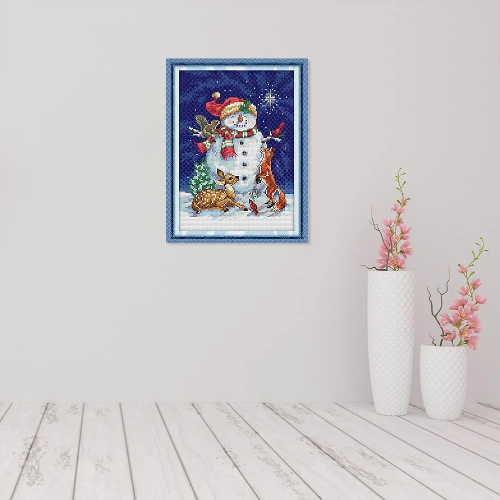 Cross Stitch - Midnight Snowman(30*21cm)