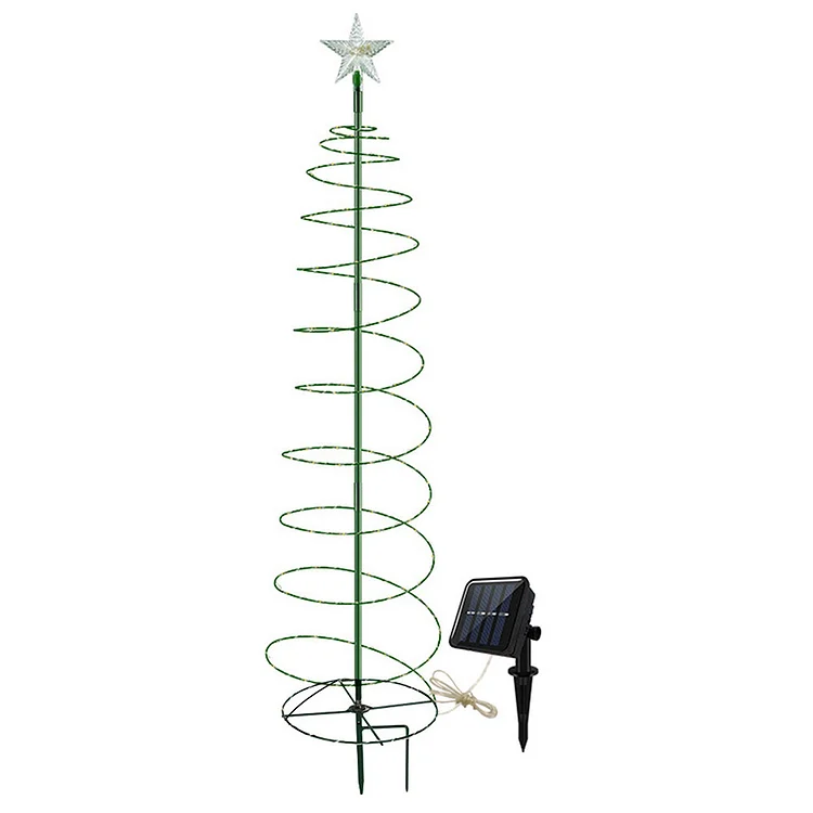 Solar Christmas Tree Lamp 1200MAH Iron Art Garden Landscape Light (Warm Light)