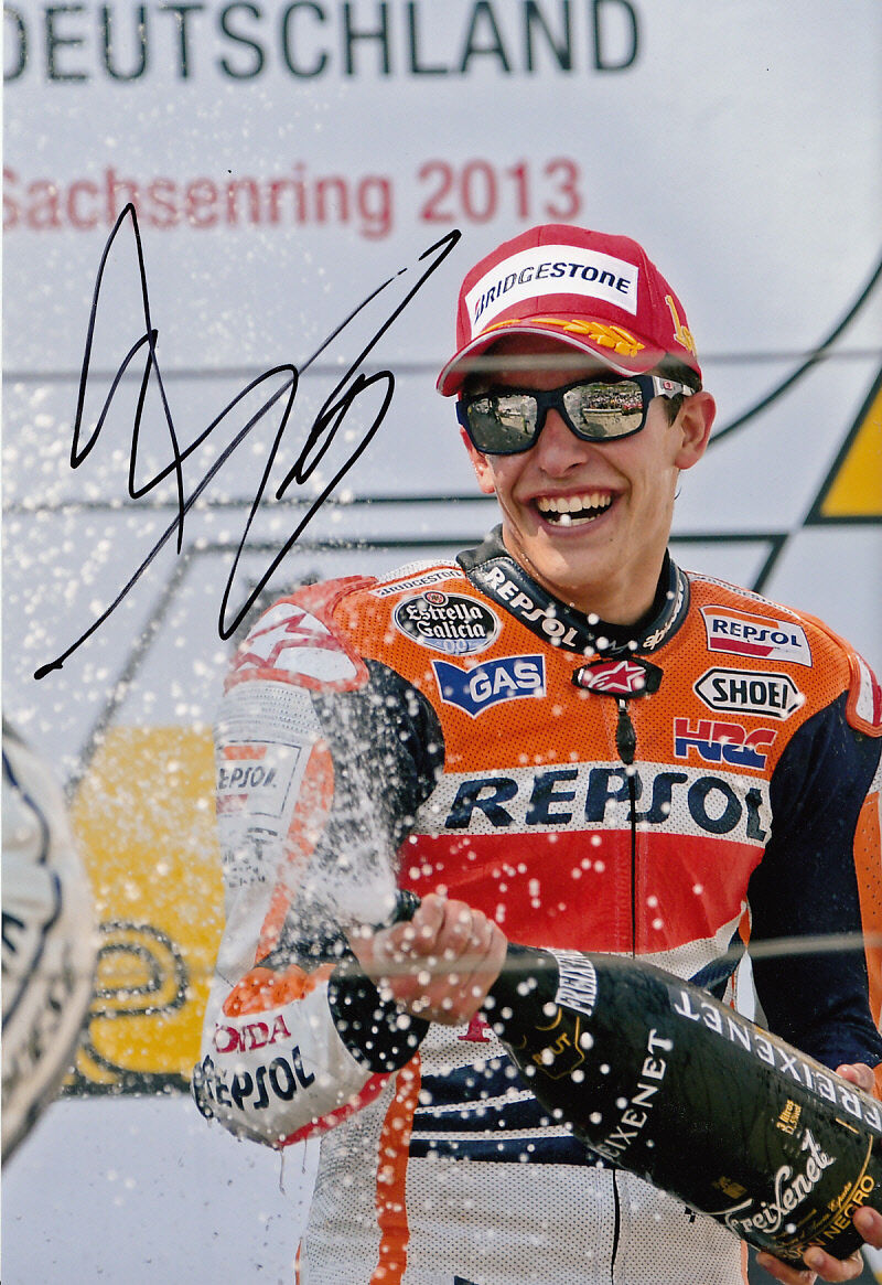 Marc Marquez MotoGP Hand Signed Repsol Honda Photo Poster painting 12x8 2013 3.