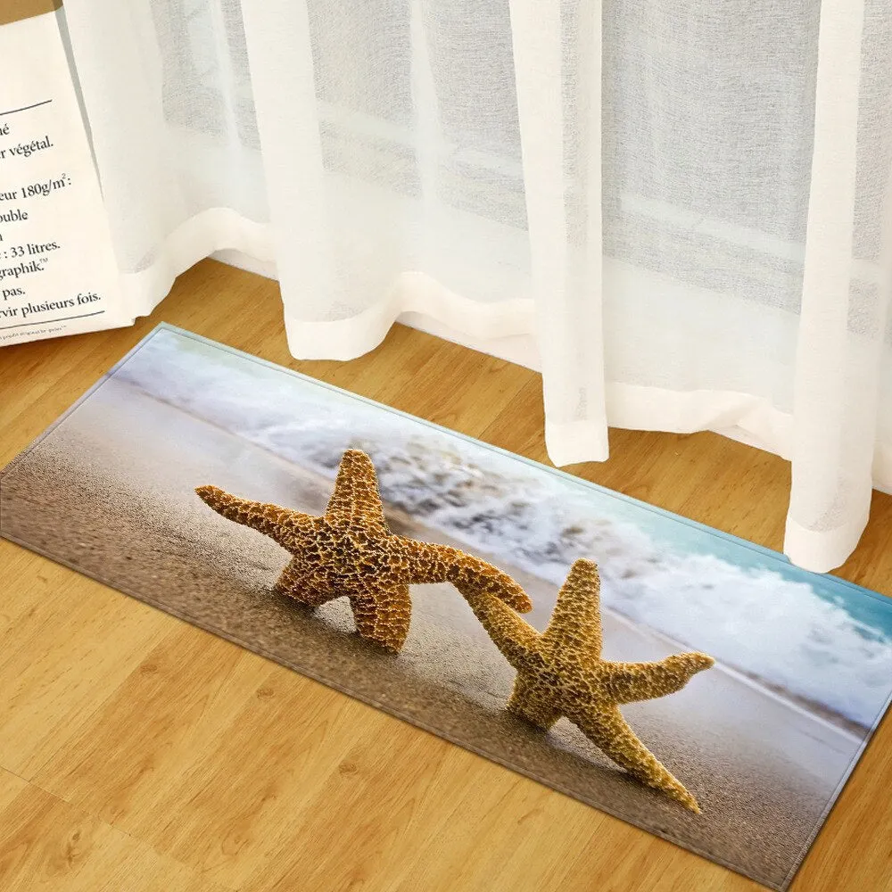 Kitchen Carpet Home Bedroom Entrance Doormat Hallway Balcony  Floor Mat Landscape Pattern Bathroom Non-Slip Water Absorption Rug