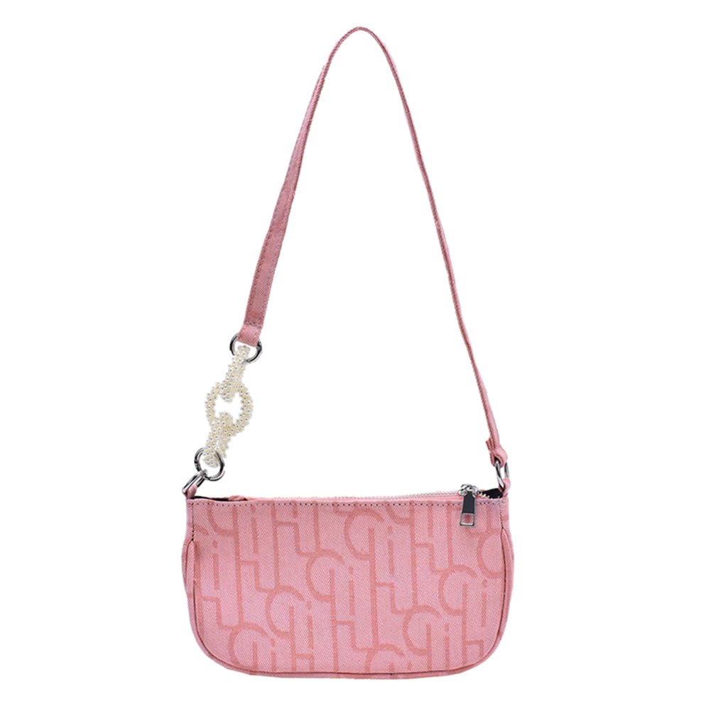 

Women Canvas Handbags Printed Pearl Vintage Zip Shoulder Underarm Totes Bag, Pink, 501 Original