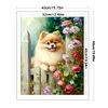 Flowers Pomeranian-11CT Counted Cross Stitch 40*50cm/15.75*19.69in