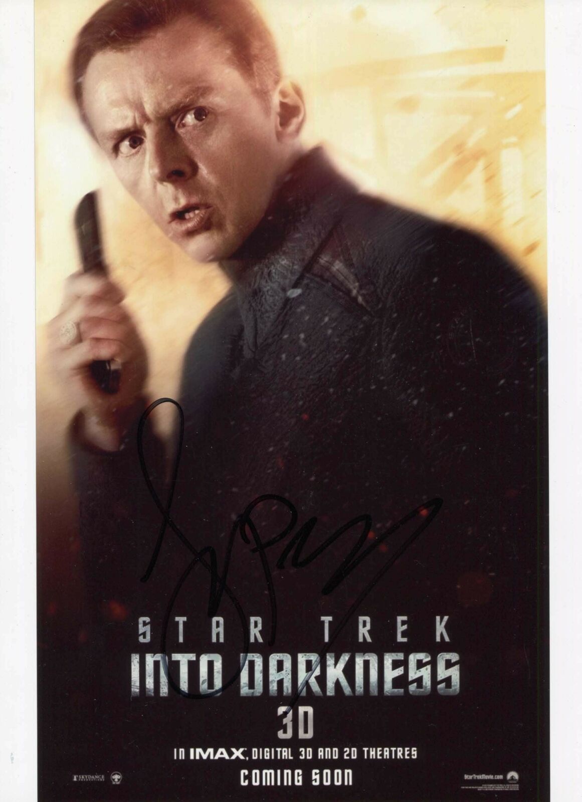 ACTOR Simon Pegg `STAR TREK - Into Darkness` autograph, signed Photo Poster painting