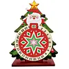 DIY Christmas 25 Days Countdown Diamond Painting Tabletop Ornaments Kit  Crystal Art Craft Decoration Wooden for Living Room Home Office Decoration