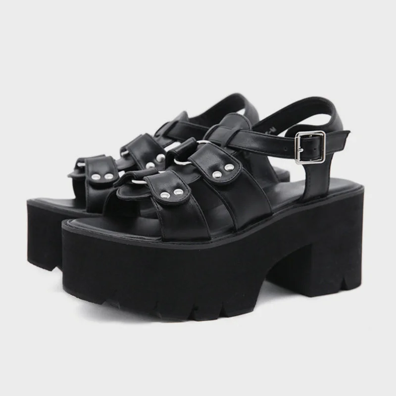 Night Beach Side Platform Sandals