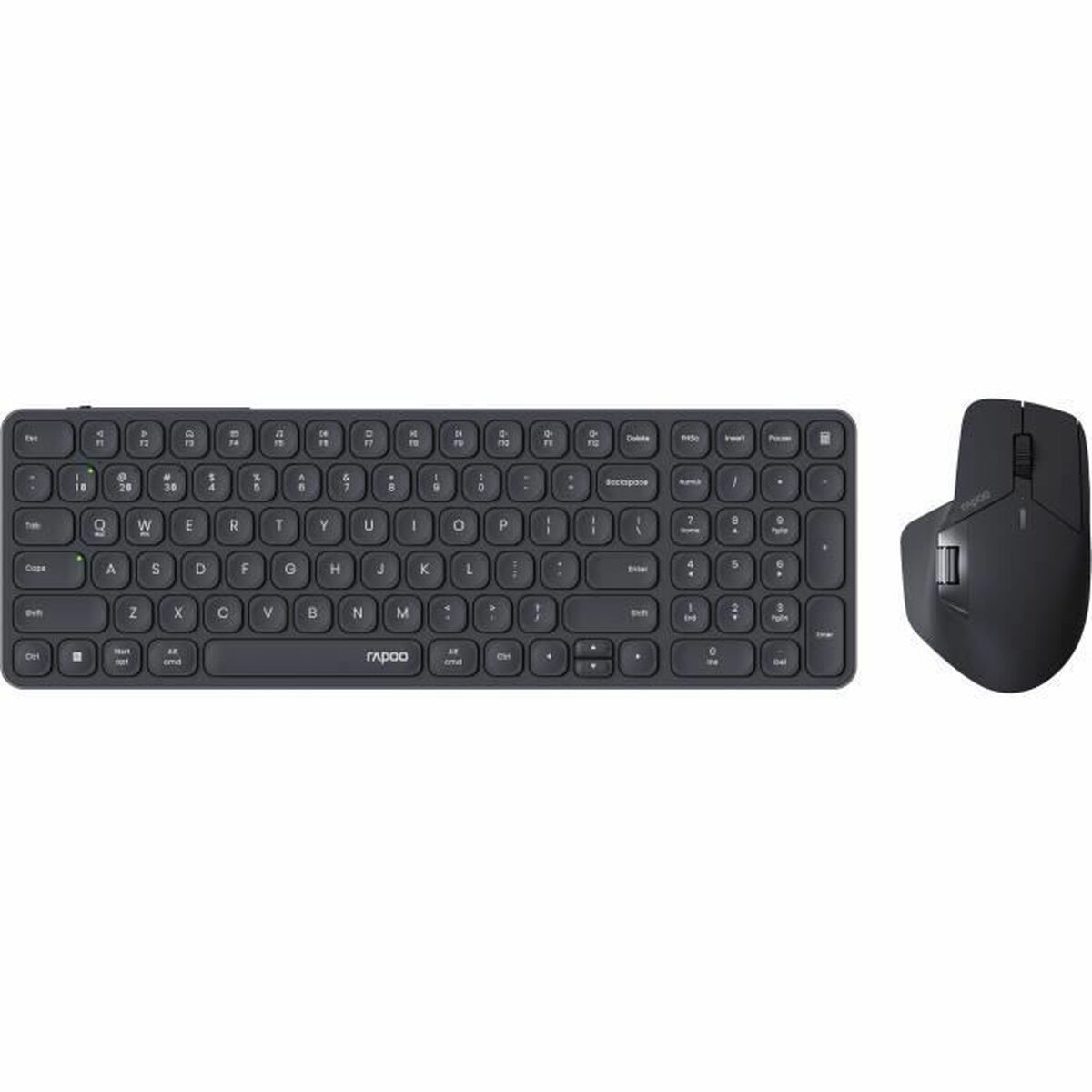 Keyboard and Mouse Rapoo 9760M Grey AZERTY