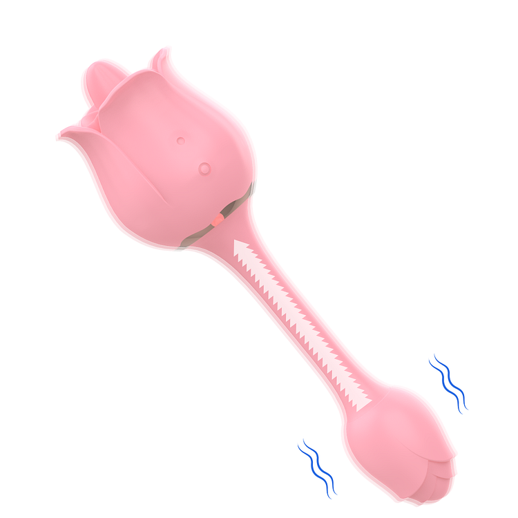 Rose Toy Tongue Licking Vibrator G-Spot Clit Stimulator