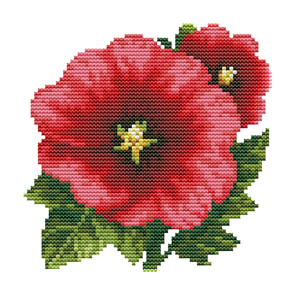 

Nasturtium - 14CT Stamped Cross Stitch - 17*17CM, 501 Original