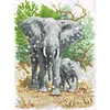 Elephants - 9CT Partial Beaded Cross Stitch Kit(42x56cm)
