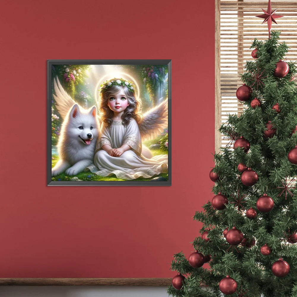 Diamond Painting - Full Round Drill - Wolf Angel(Canvas|30*30cm)