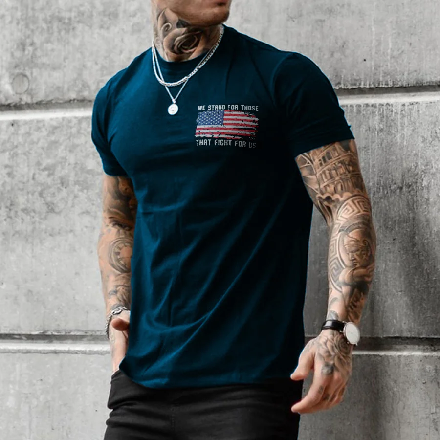 Mens Fashion Casual Printed T-shirt
