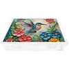 Bo&icirc;te de rangement DIY pour un kit de peinture en diamant &agrave; motif de fleurs colibris pour d&eacute;butants