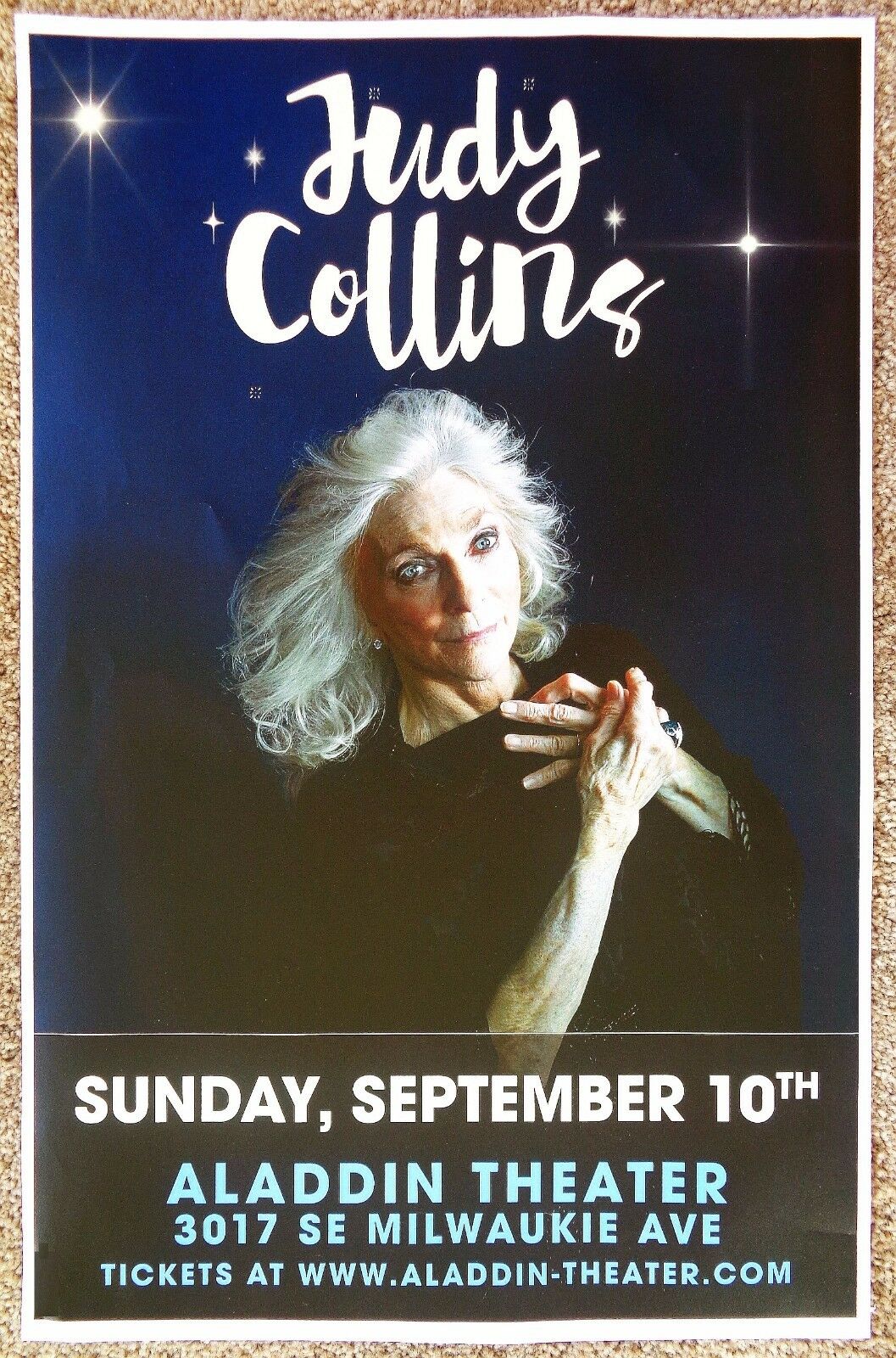 JUDY COLLINS 2017 Gig POSTER Portland Oregon Concert