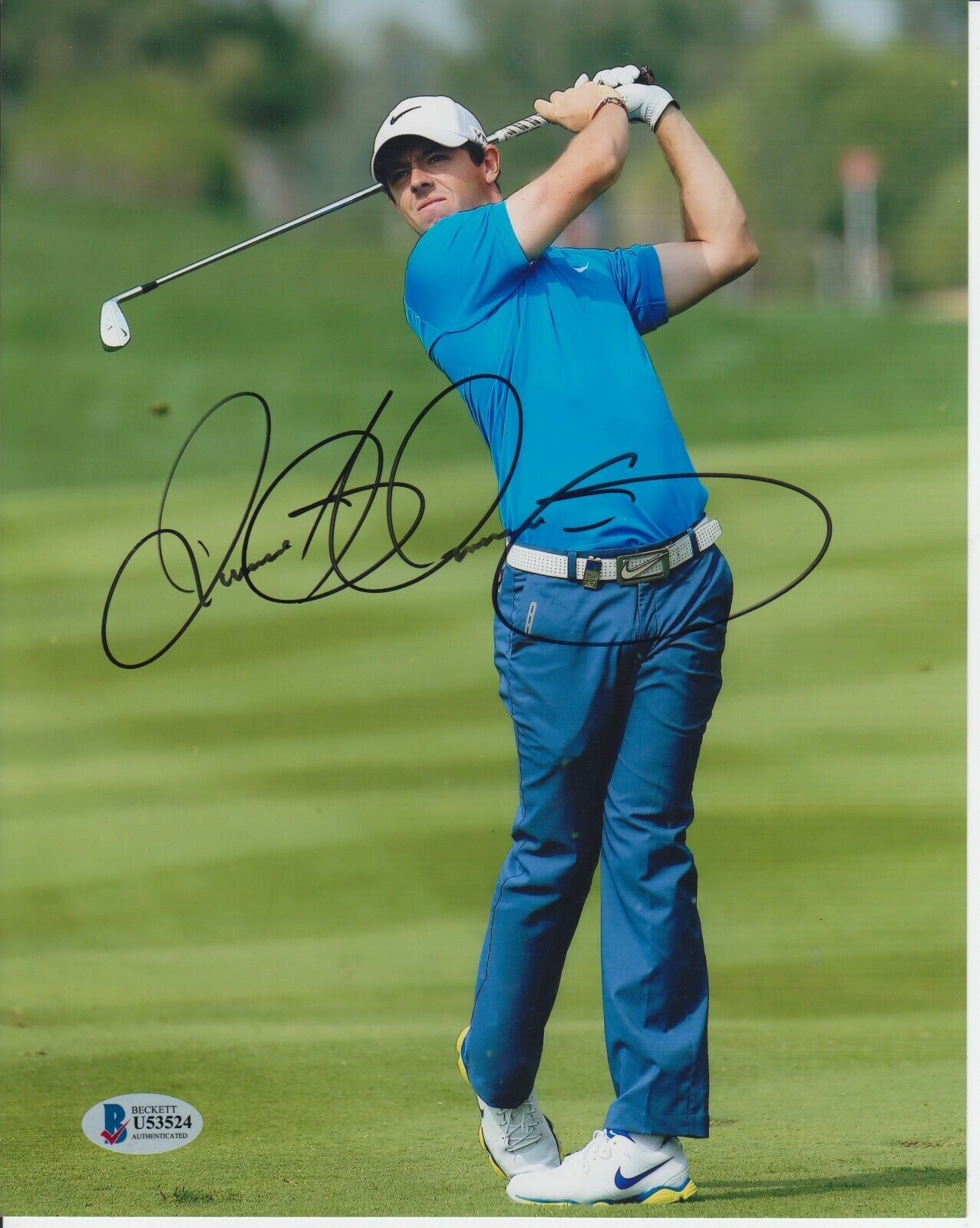 Rory Mcilroy #4 8x10 Signed 8x10 Photo Poster painting Beckett Certified Golf