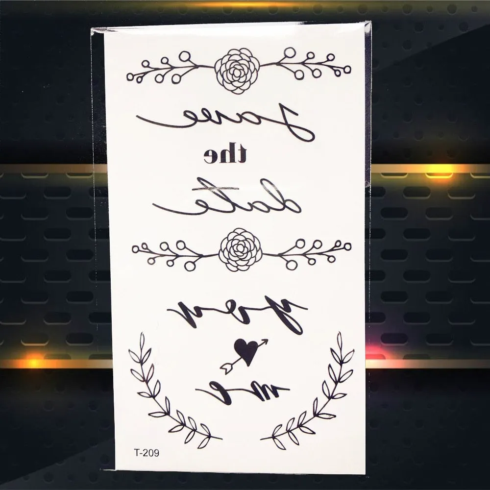 Cute Geometric Planet Temporary Tattoo For Children Girl Moon Forest Waterproof Fake Black Tattoo Stickers Kids Women Ear Tatoos