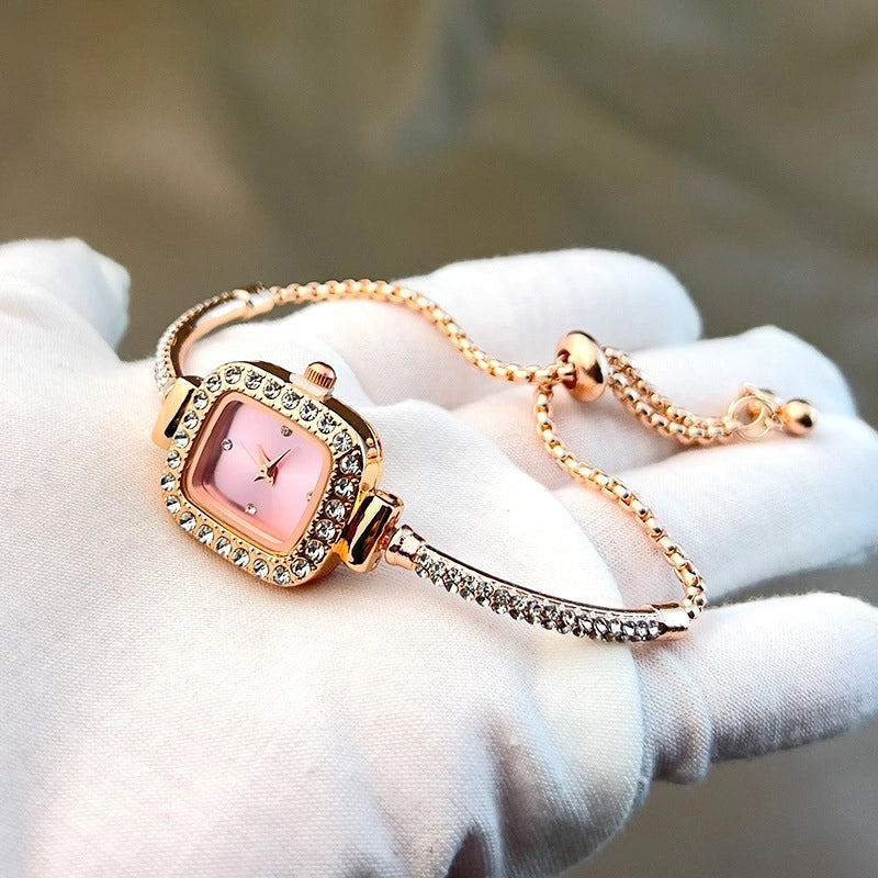 Elegant Lady Solid Color Jewelry Buckle Quartz Women’s Watches