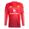 Manchester United Home Long Sleeve Soccer Jersey 2024/25