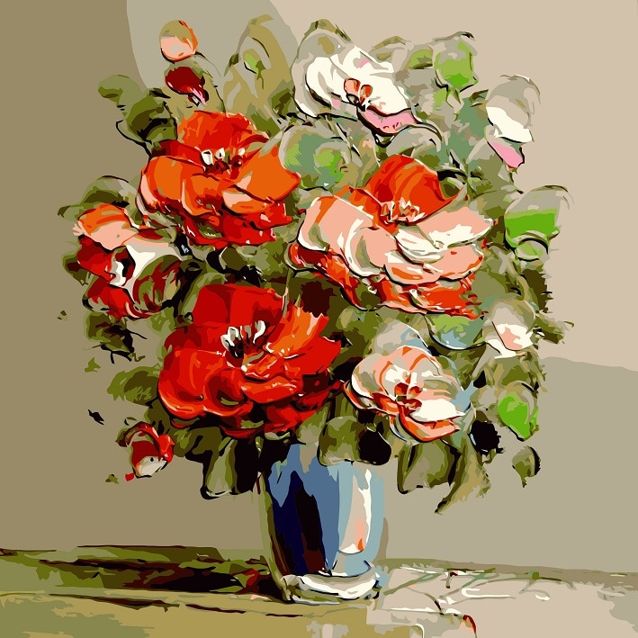 

Beautiful Colorful Flowers – Paint By Numbers - 40*50CM, 501 Original