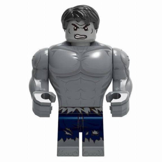 Grey Hulk Custom Marvel Superhero Minifigure Minifigure Bricks monstertoys