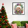 >SALE<5D DIY Partial Special Shaped Drill Diamond Painting Wreath Hedgehog Kit 30x30cm
