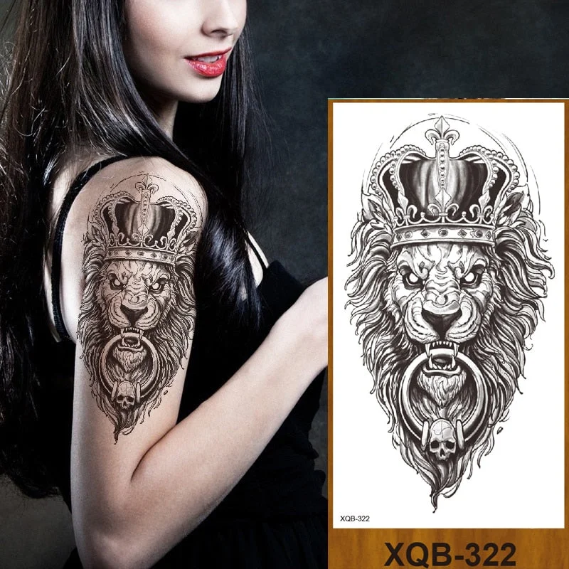 Waterproof Temporary Tattoo Sticker Hipster Tattoo Man Woman Tattoo Body Tattoo Art Tatuajes Big Tiger Lion Wolf Rose Arm Tatto
