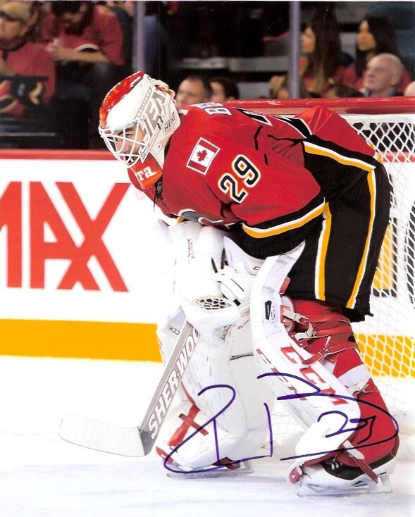 Calgary Flames Reto Berra Autographed Signed 8x10 Photo Poster painting COA A