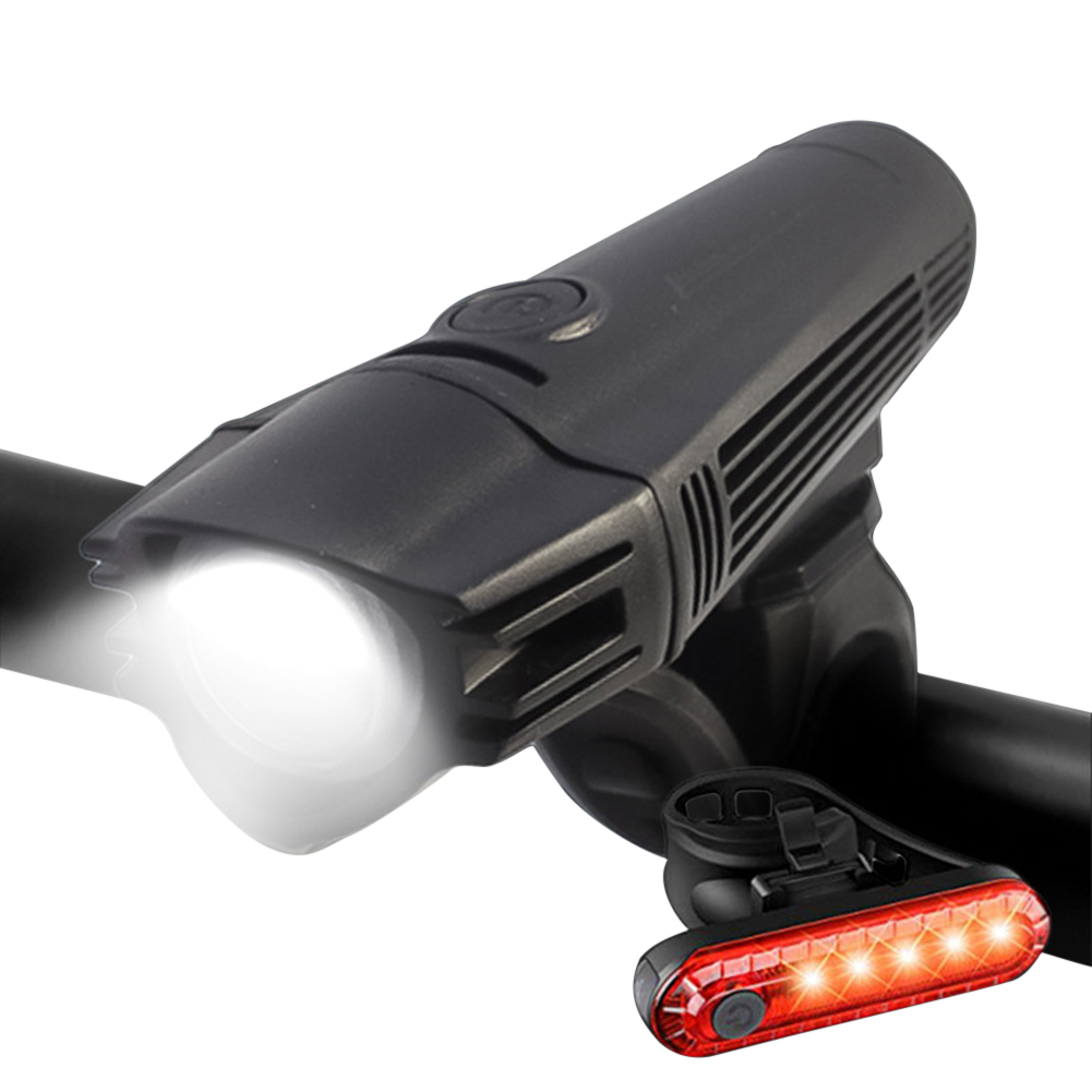 

Bike Lights USB LED Bicycle Headlights Night Cycling Safety Warning Lamp, Front light +056 tail light, 501 Original