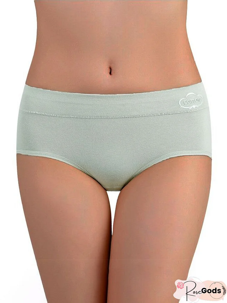 Women's Graphene Antibacterial Cotton Mid Waist Briefs