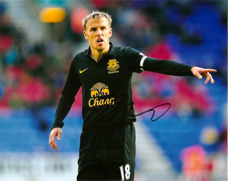 Everton FC Phil Neville Autographed Signed 8x10 Photo Poster painting COA