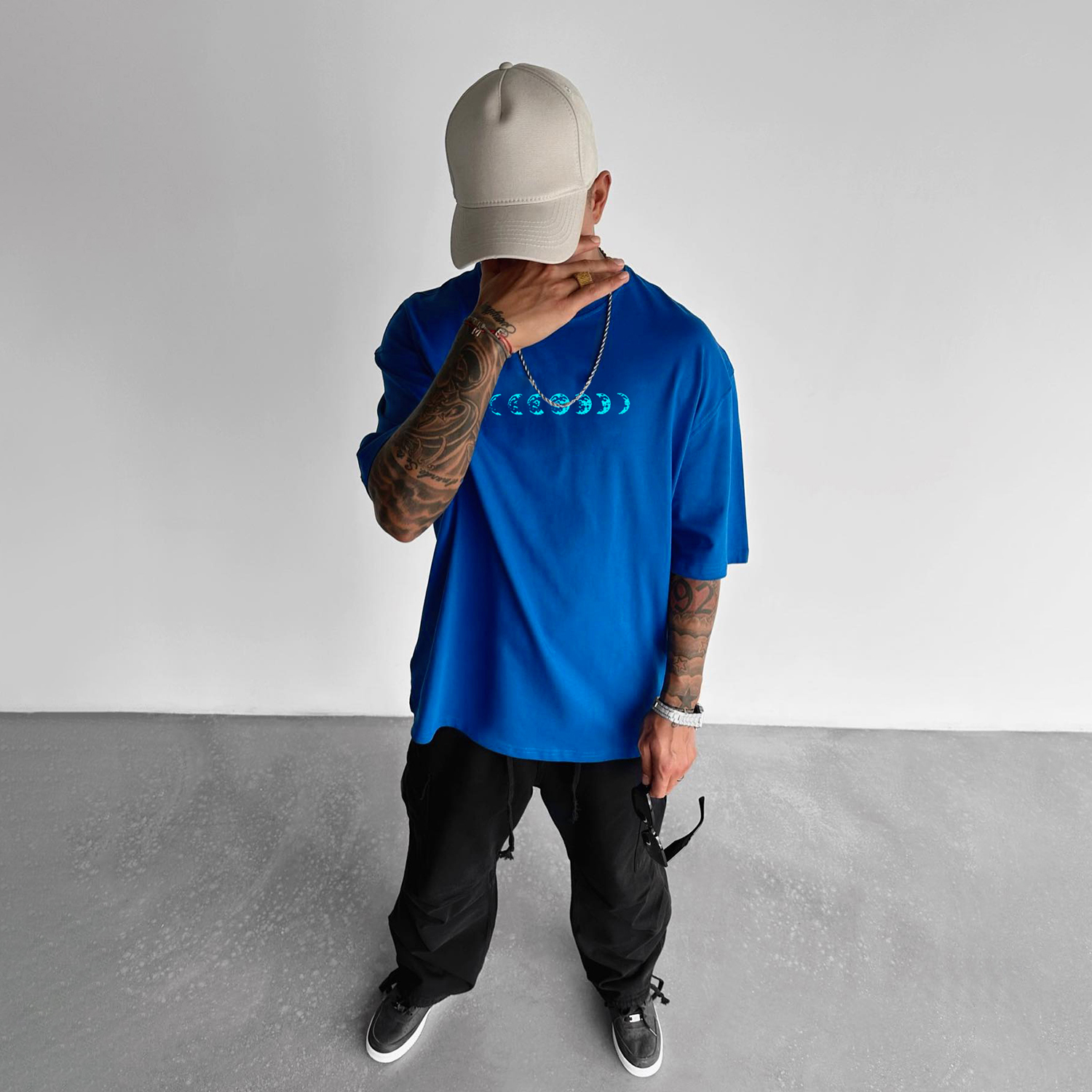 Oversize Sun Moon Stars Tee