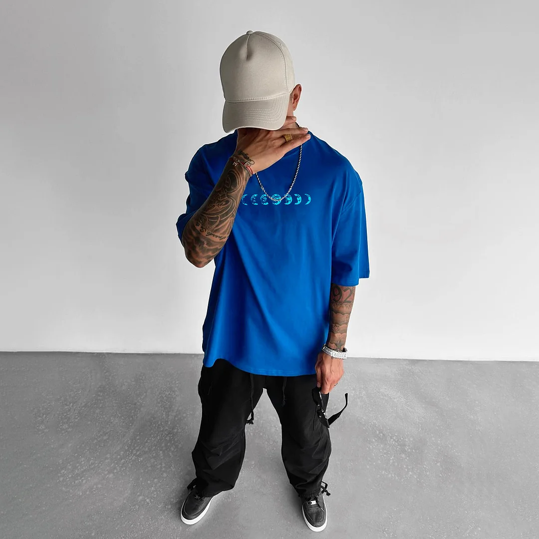 Oversize Sun Moon Stars Tee