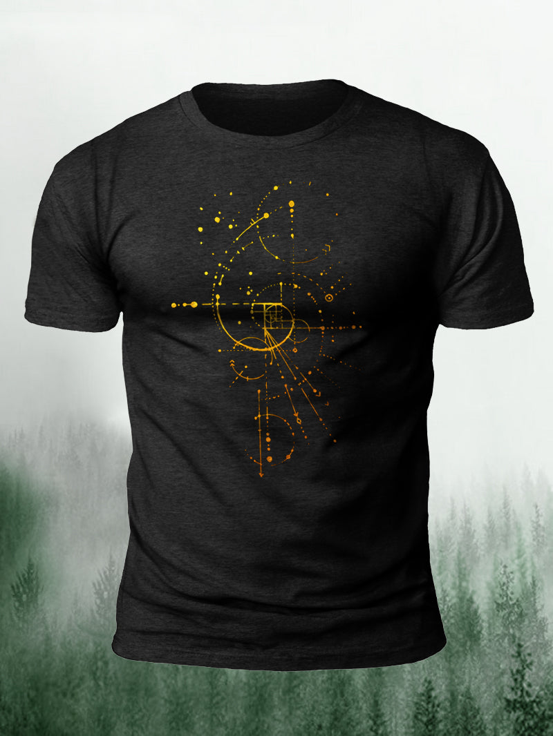 Men's Gold Edition Fibonacci Rectangle Short-Sleeved Shirt