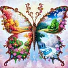 Diamond Painting-DIY Crystal Rhinestone Landscape Butterfly