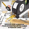 Niveau &agrave; Bulle 4 en 1 laser polyvalent avec Lignes Crois&eacute;es