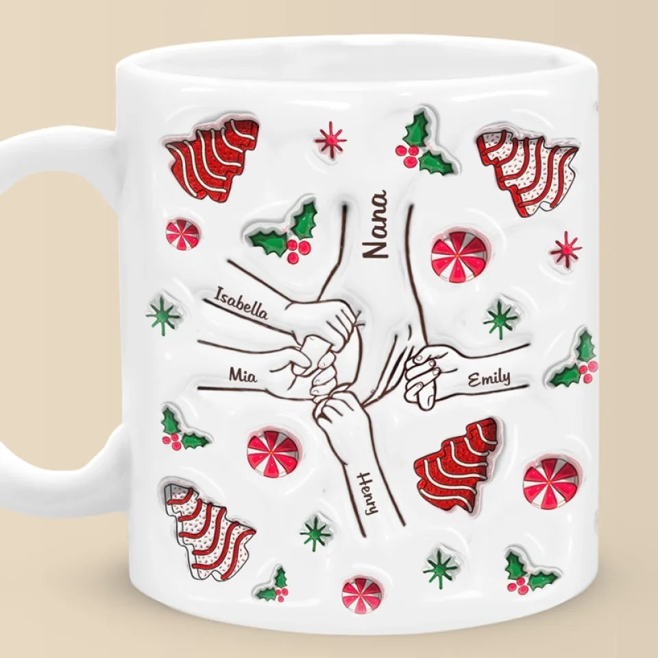 Loveyoufancy Little Things Create Big Memories With Family - Family Personalized Custom 3D Inflated Effect Printed Mug - Christmas Gift For Gift For Mom, Grandma