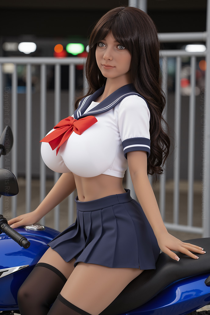 Aibei 153cm Huge Breasts Realistic College Girl Navy JK Doll H4603 Aibei HANIDOLL