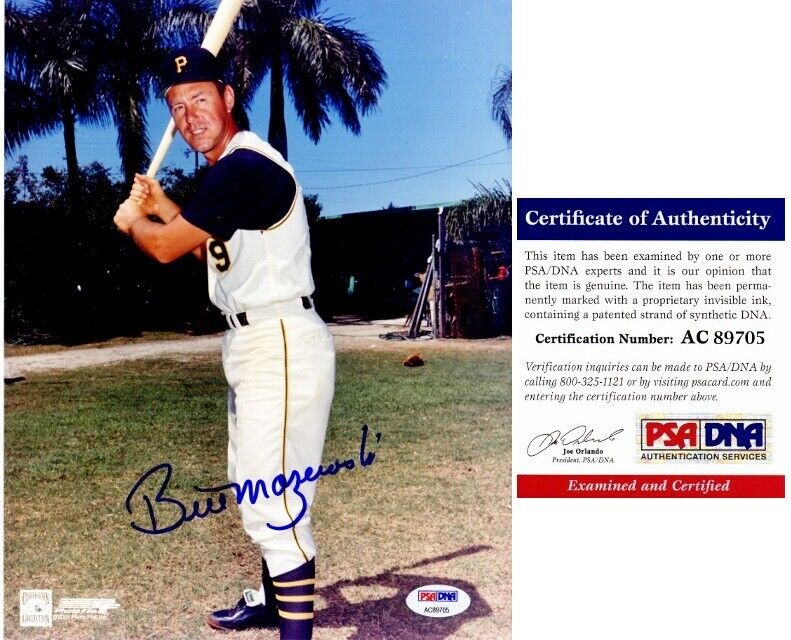 Bill Mazeroski Signed Autographed Pittsburgh Pirates 8x10 Photo Poster painting - PSA/DNA COA