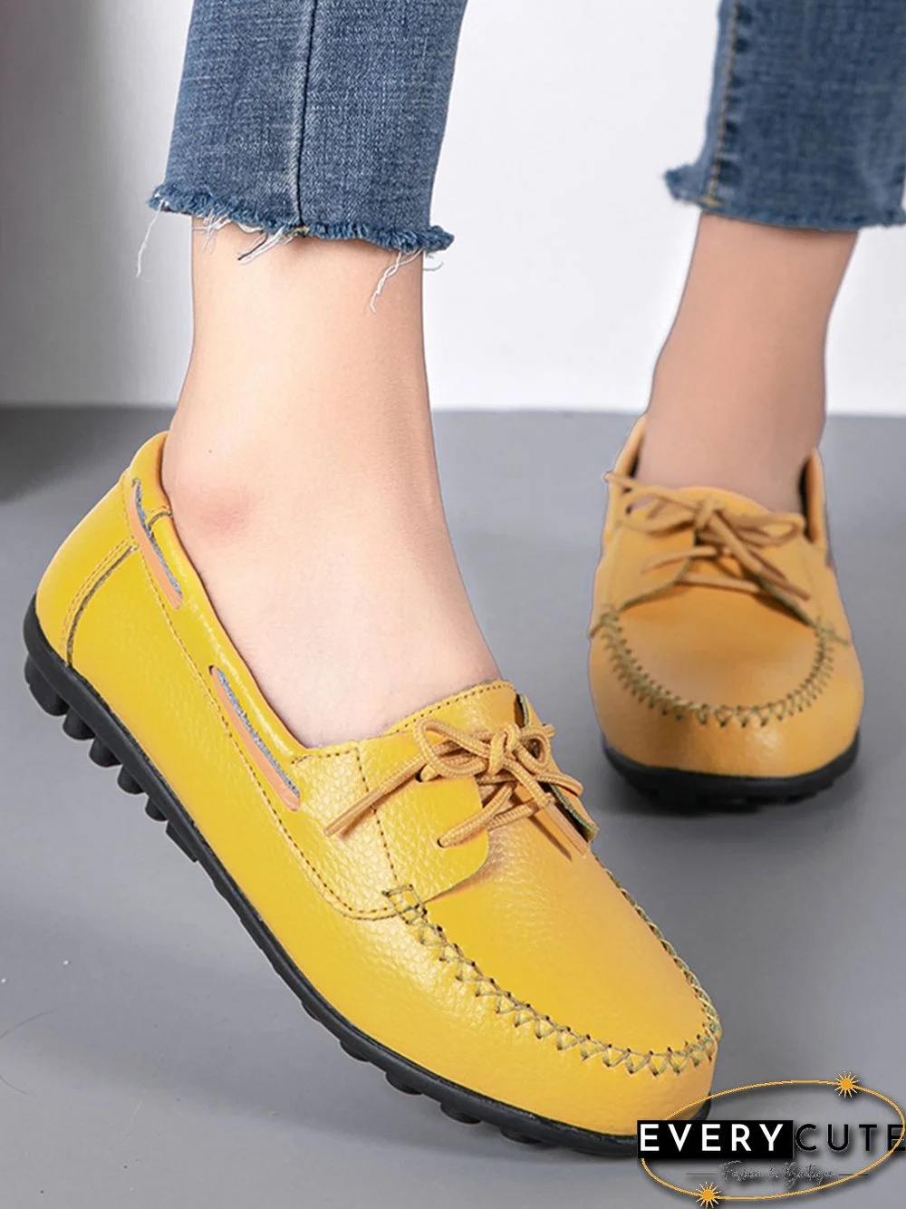 Retro Casual Simple Lace-up Flat Shoes