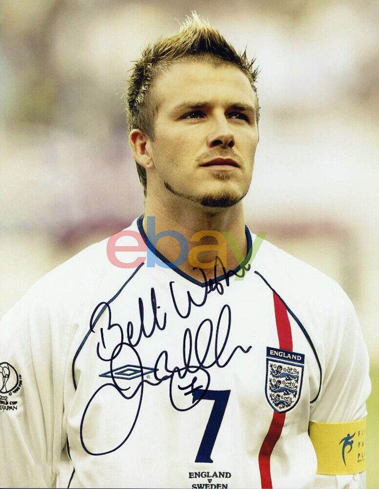 DAVID BECKHAM signed 8x10 Photo Poster painting reprint