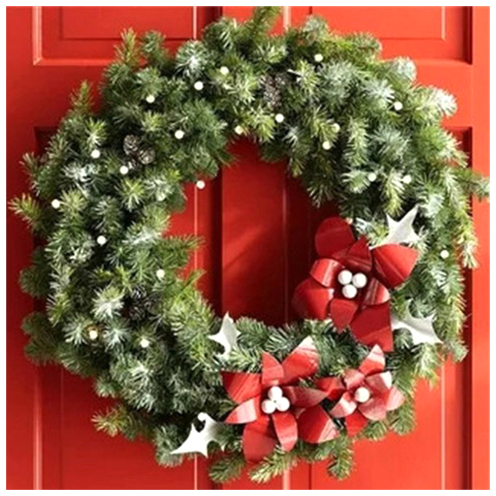 

Christmas Wreath - Round Drill Diamond Painting - 40*40CM, 501 Original