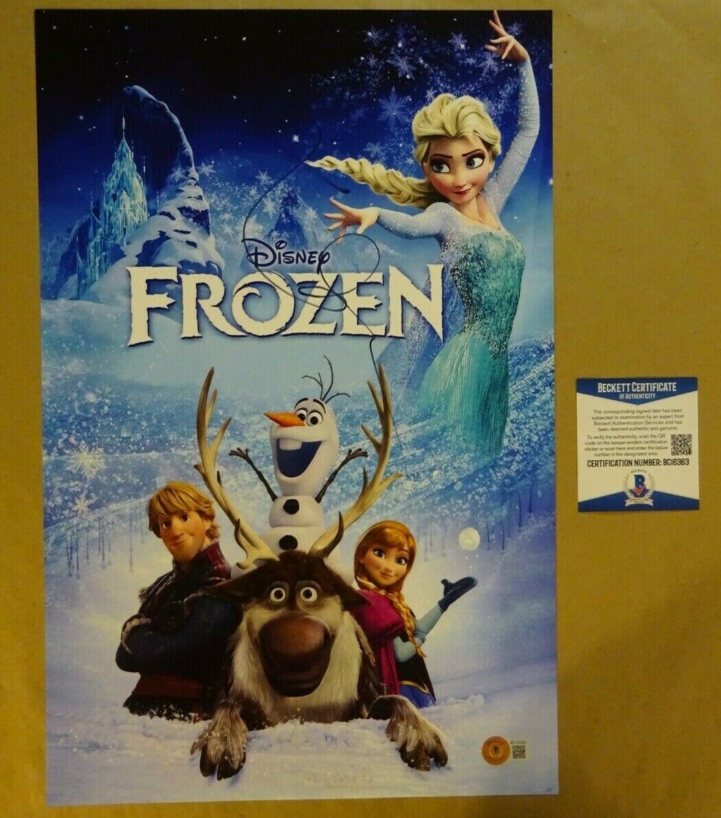 Signed IDINA MENZEL Autographed Disney FROZEN Photo Poster painting 11x17