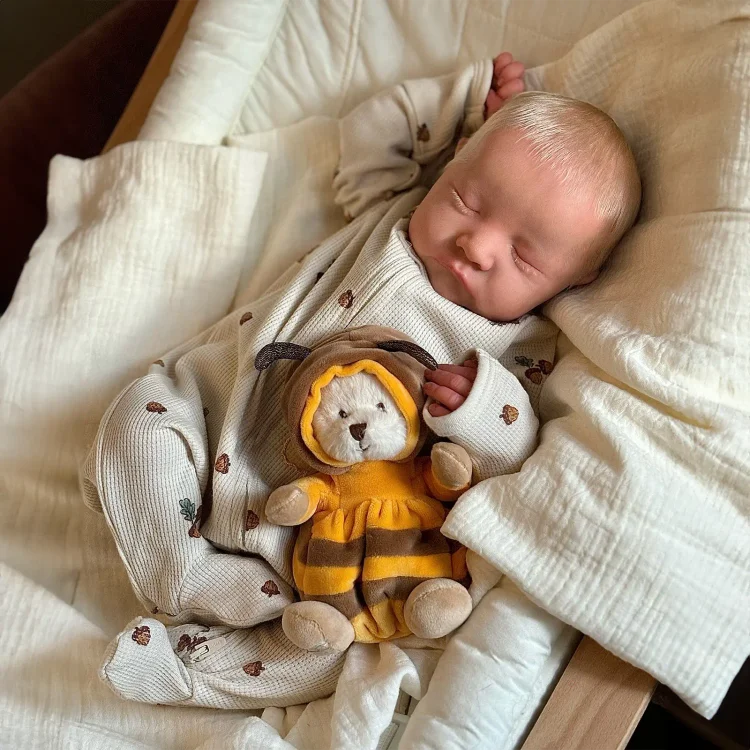  [New] 20" Reborn Newborn Lifelike Sleeping Baby Doll Boy Giara with 🔊Heatbeat Coos and Breath💗 - Reborndollsshop®-Reborndollsshop®