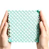 2Pcs Diamond Painting Ruler Plastic Diamond Mesh Dot Drill Alignment Art Tool with Blank Grids for Full & Partial Drills DIY Crafts Projects (Turquoise Blue)