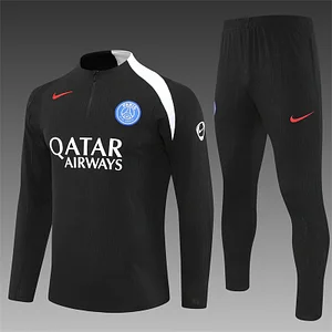 2025/2026 Paris Saint-Germain Black Half-Pull Training Suit  1:1 Thai Quality
