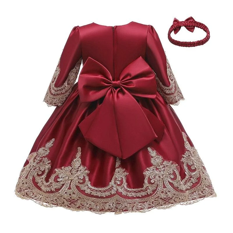 2021 Summer Baby Girl Dress Elegant Kids Dresses For Girls Children Clothes Flower Princess Dress Wedding Evening Party Dress